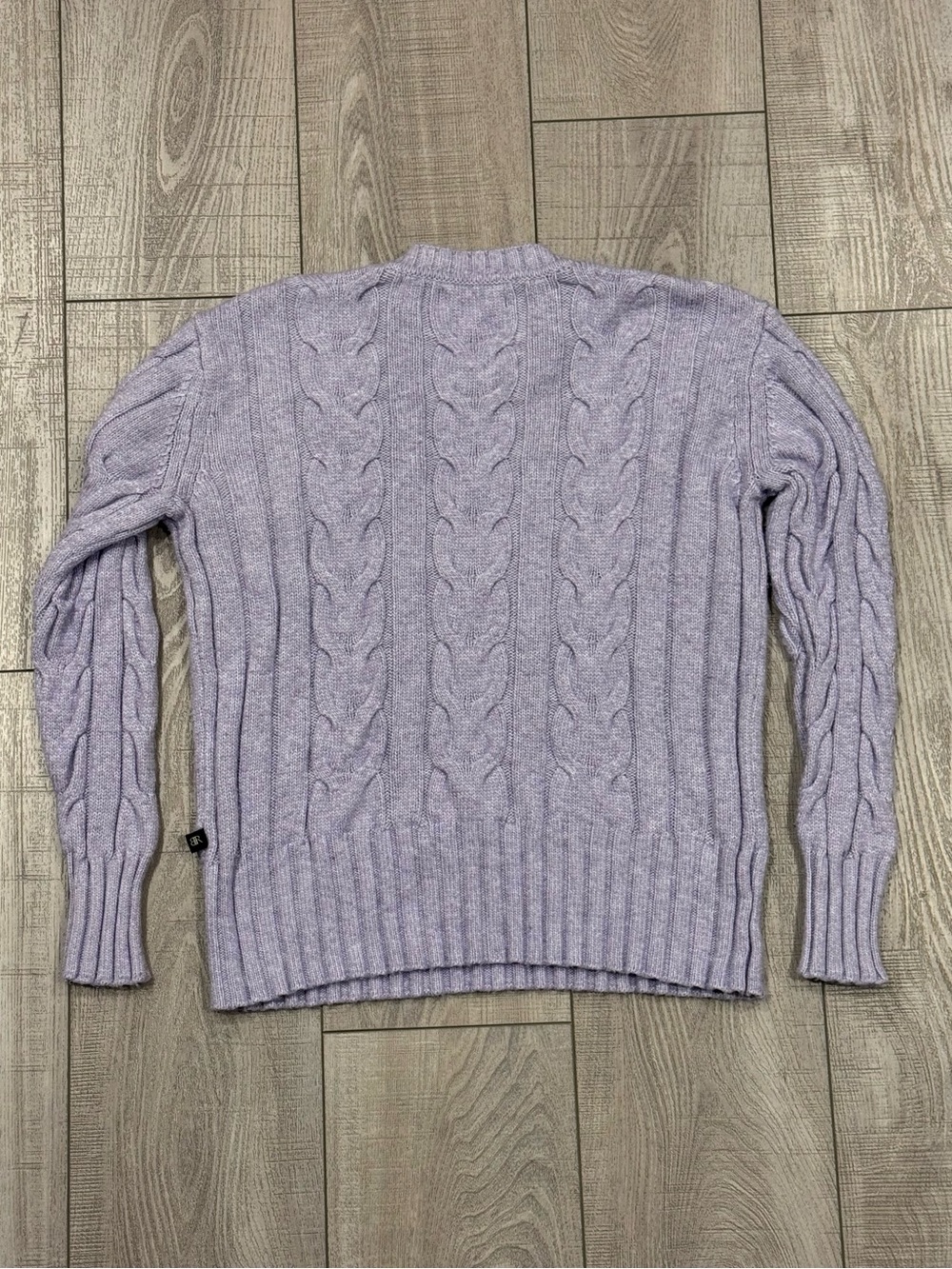 Banana Republic Light Lavender Cable-Knit Crew Sweater - Picture 3 of 8